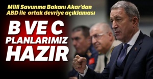 Milli Savunma Bakanı Akar'dan ABD ile ortak devriye açıklaması