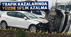 Trafik kazalarında yüzde 16'lık azalma