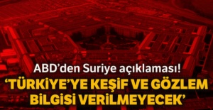ABD: Türkiye, Suriye'de Hava Görev Emri'nden çıkarıldı