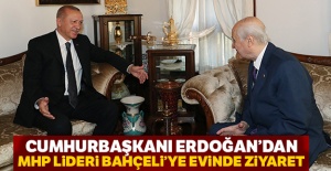 Cumhurbaşkanı Erdoğan, MHP Lideri Bahçeli'yi ziyaret etti