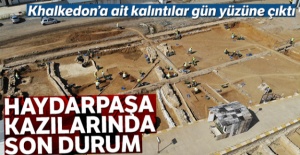 Haydarpaşa kazılarında son durum havadan görüntülendi