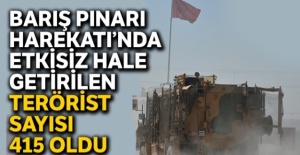 MSB son rakamı açıkladı, 415 terörist öldürüldü