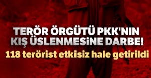 Terör örgütü PKK'nın kış üslenmesine darbe!