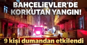 Bahçelievler'de korkutan yangın