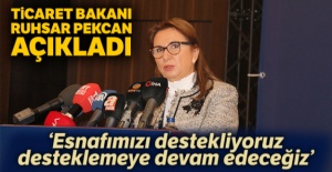 Bakan Pekcan: “Esnafımızı destekliyoruz desteklemeye devam edeceğiz”