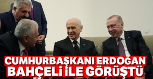 Cumhurbaşkanı Erdoğan, MHP lideri Bahçeli ile görüştü