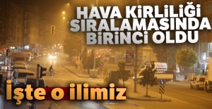 Hava kirliliği sıralamasında o il Türkiye birincisi oldu