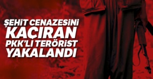 Şehit cenazesini kaçıran PKK'lı terörist yakalandı
