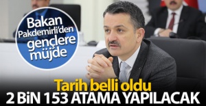 Bakan Pakdemirli'den atama bekleyen gençlere müjde