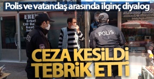 Ceza yazılınca ‘vazifesini yaptı' diyerek polisi tebrik etti