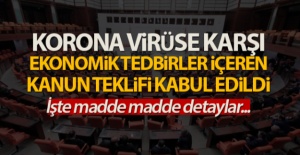Korona virüsün etkilerini azaltmak için verilen kanun teklifi kabul edildi