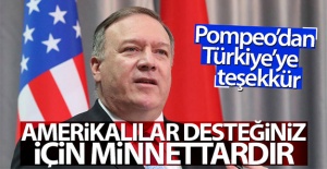 Pompeo'dan Türkiye'ye teşekkür