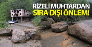 Rizeli muhtardan sıra dışı önlem