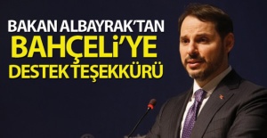 Albayrak'tan Bahçeli'ye teşekkür