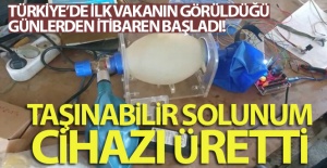 Sabahlara kadar çalışarak taşınabilir solunum cihazı üretti