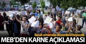 MEB'den karne açıklaması